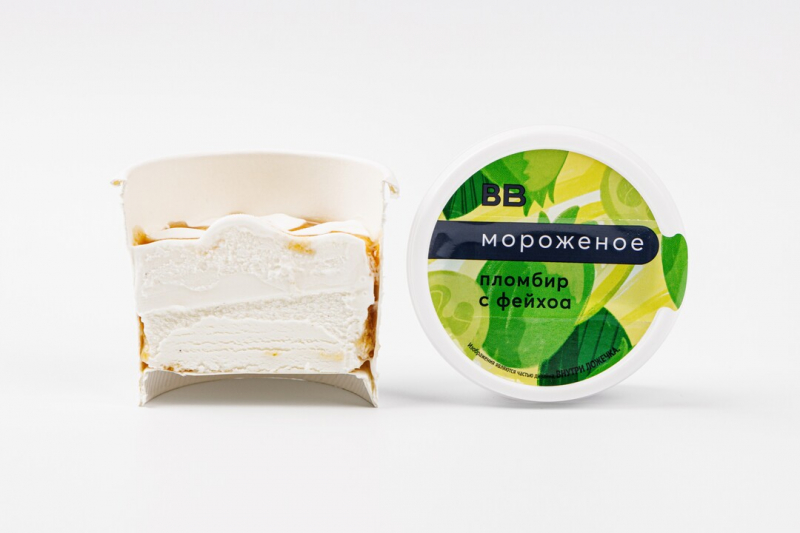 Мороженое пломбир с фейхоа